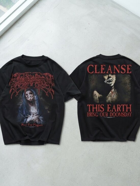 Gildan Other - Bring Me The Horizon Cleanse This Earth Tour 2026 Black T-Shirt S-4XL
